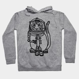 Sci Fi Tiger Astronaut Funny Animals in Space Hoodie